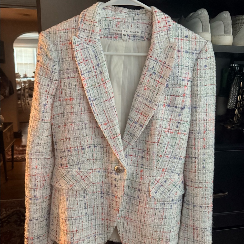 Veronica Beard Multicolor Tweed Blazer